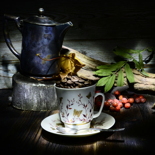 coffee beans in mug