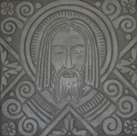 a carving of a person
