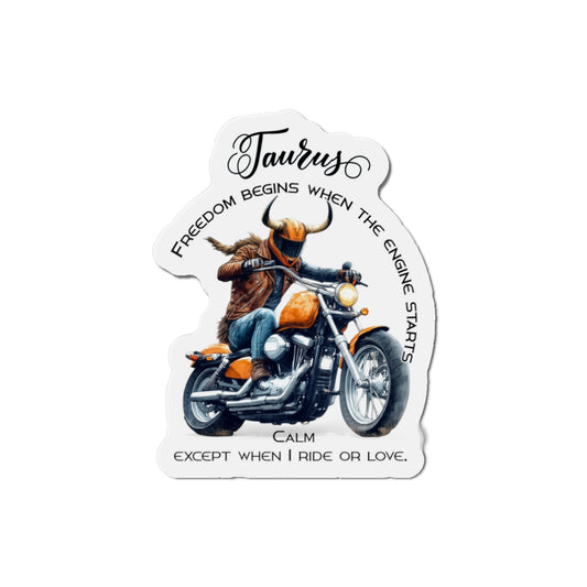 Zodiac Härkä jääkaappimagneetti, muotoon leikattu - Motoristi