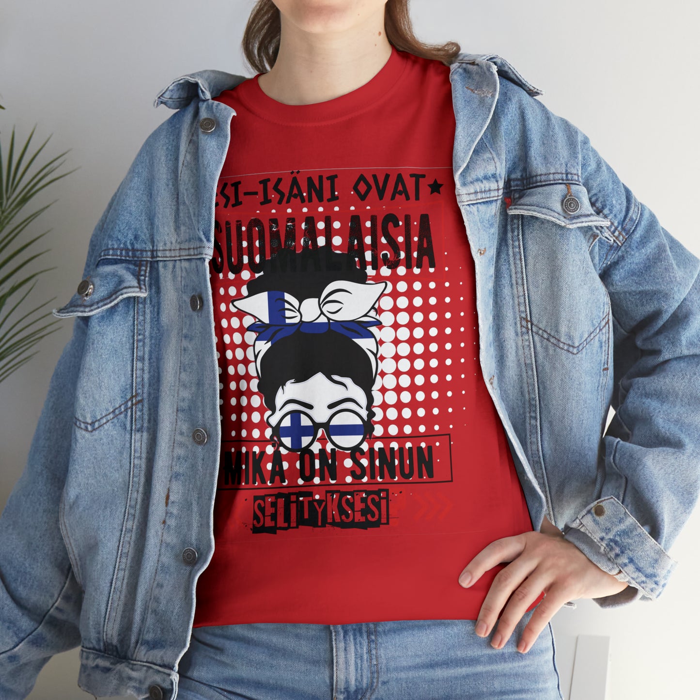 Unisex paksu puuvillainen t-paita - esi-isäni ovat suomalaisia