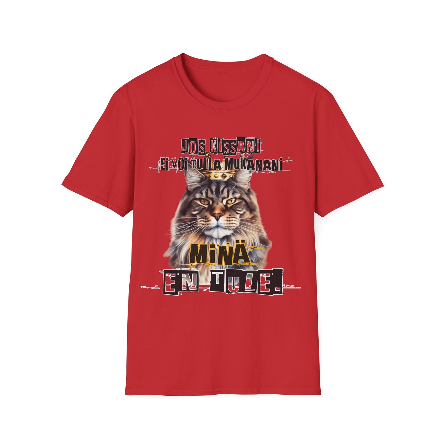 T-Paita - jos kissani ei voi tulla, minä en tule, maine coon