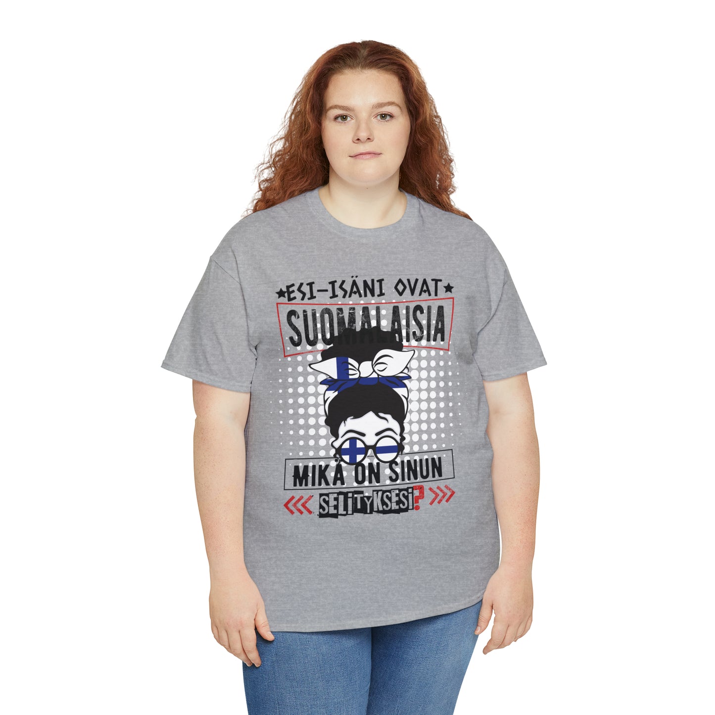 Unisex paksu puuvillainen t-paita - esi-isäni ovat suomalaisia