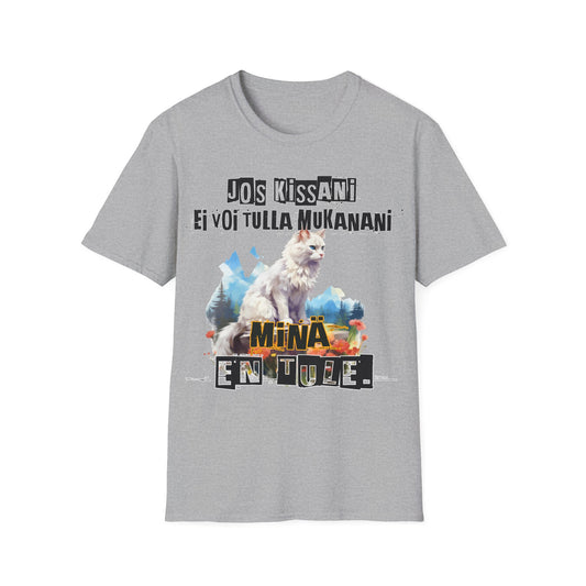 T-Paita -  jos kissani ei voi tulla, minä en tule, turkish angora