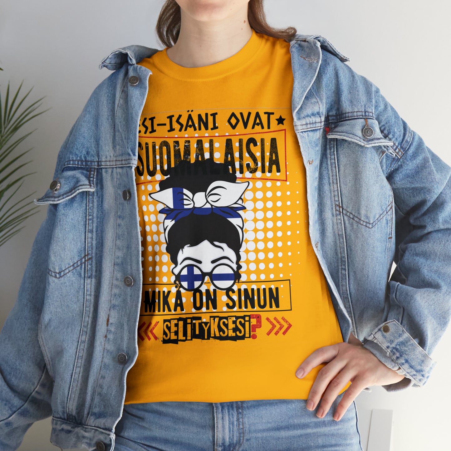 Unisex paksu puuvillainen t-paita - esi-isäni ovat suomalaisia