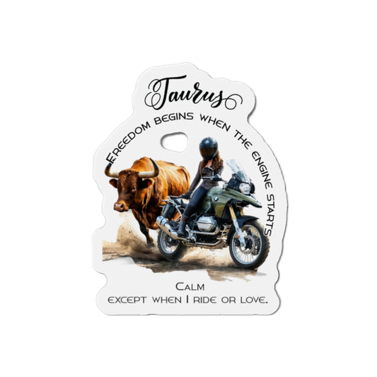 Zodiac Härkä jääkaappimagneetti, muotoon leikattu - Motoristi