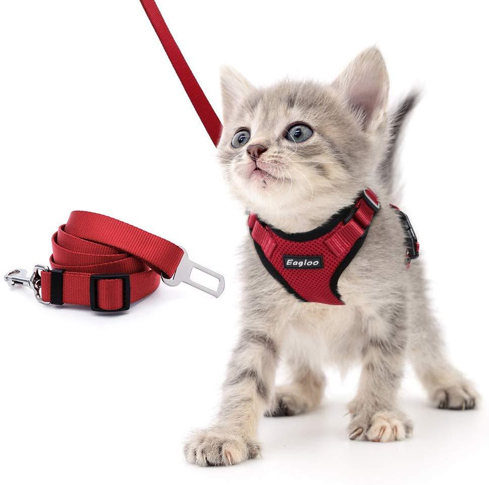 Escape Proof Cat Vest Harness ja auton turvavyöadapteri