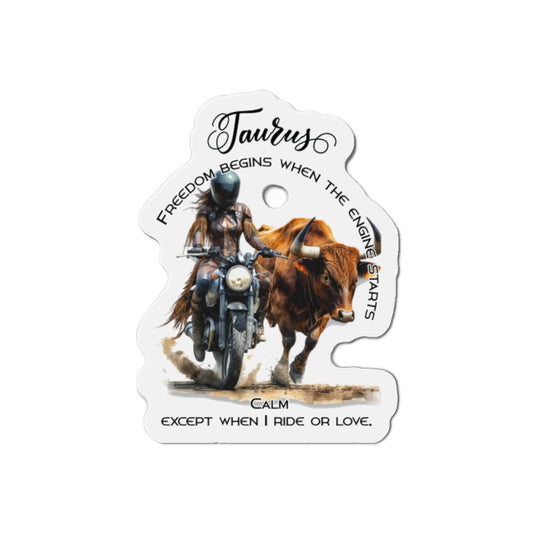 Zodiac Härkä jääkaappimagneetti, muotoon leikattu - Motoristi