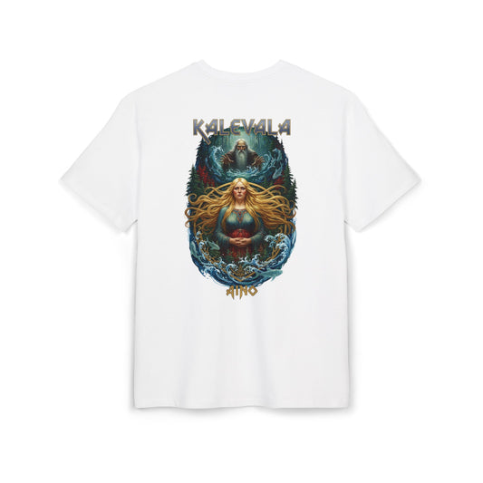 Kalevala Aino ja Väinämöinen – Kalevalan kohtalokas kohtaaminen rock-henkinen paita - Oversize T-paita