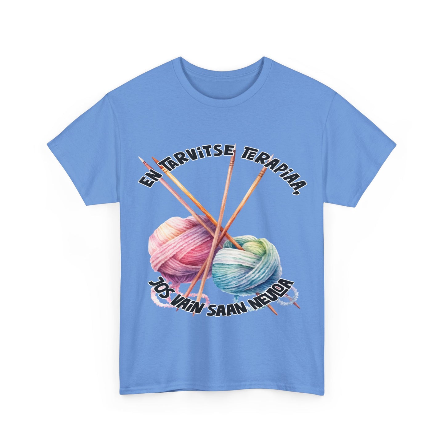 Unisex paksu t-paita: en tarvitse terapiaa jos vain saan neuloa