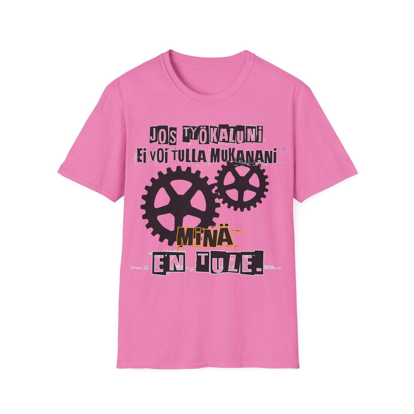 T-Paita - jos työkaluni ei voi tulla, minä en tule, hammasrattaat ja mekaniikka