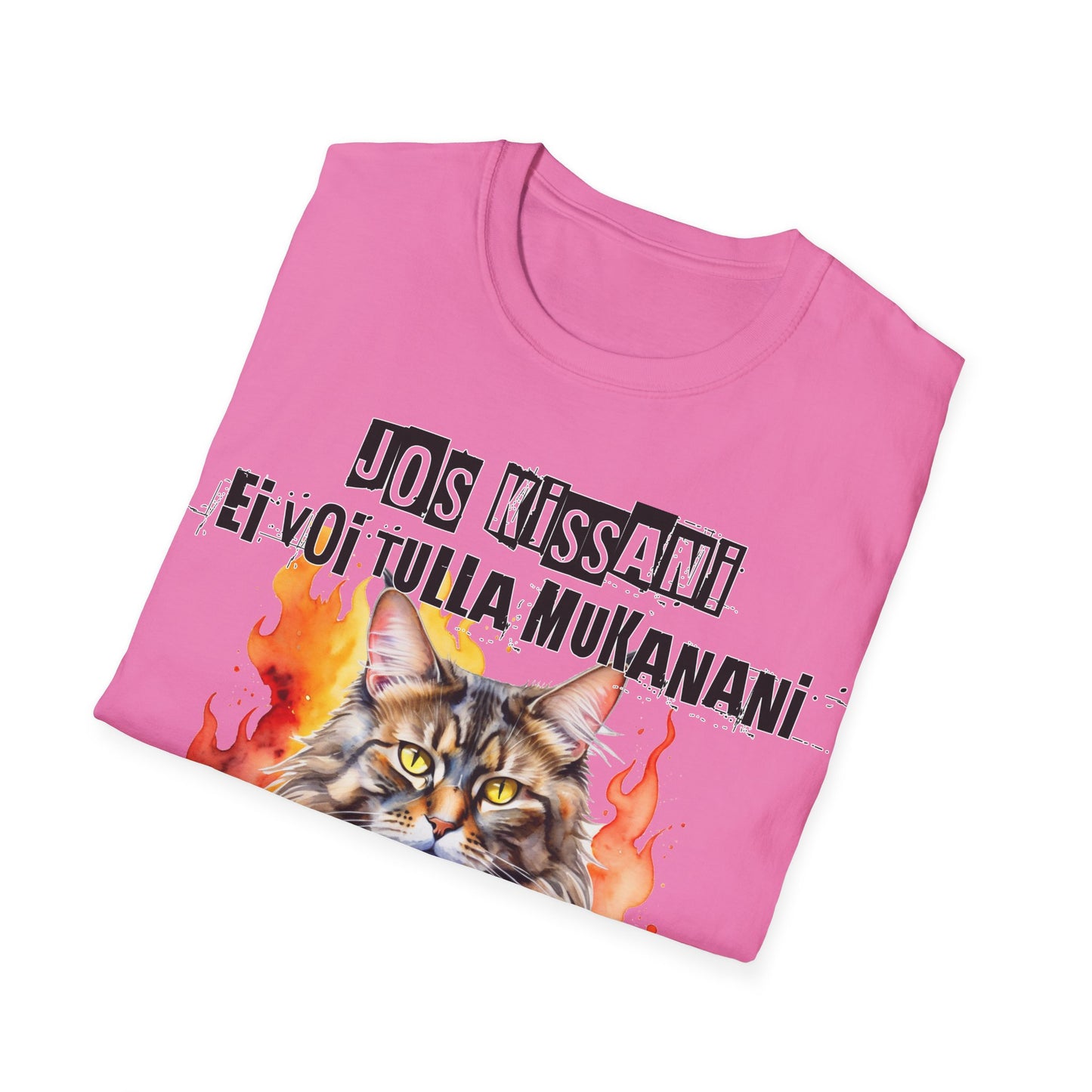 T-Paita - jos kissani ei voi tulla, minä en tule, maine coon military