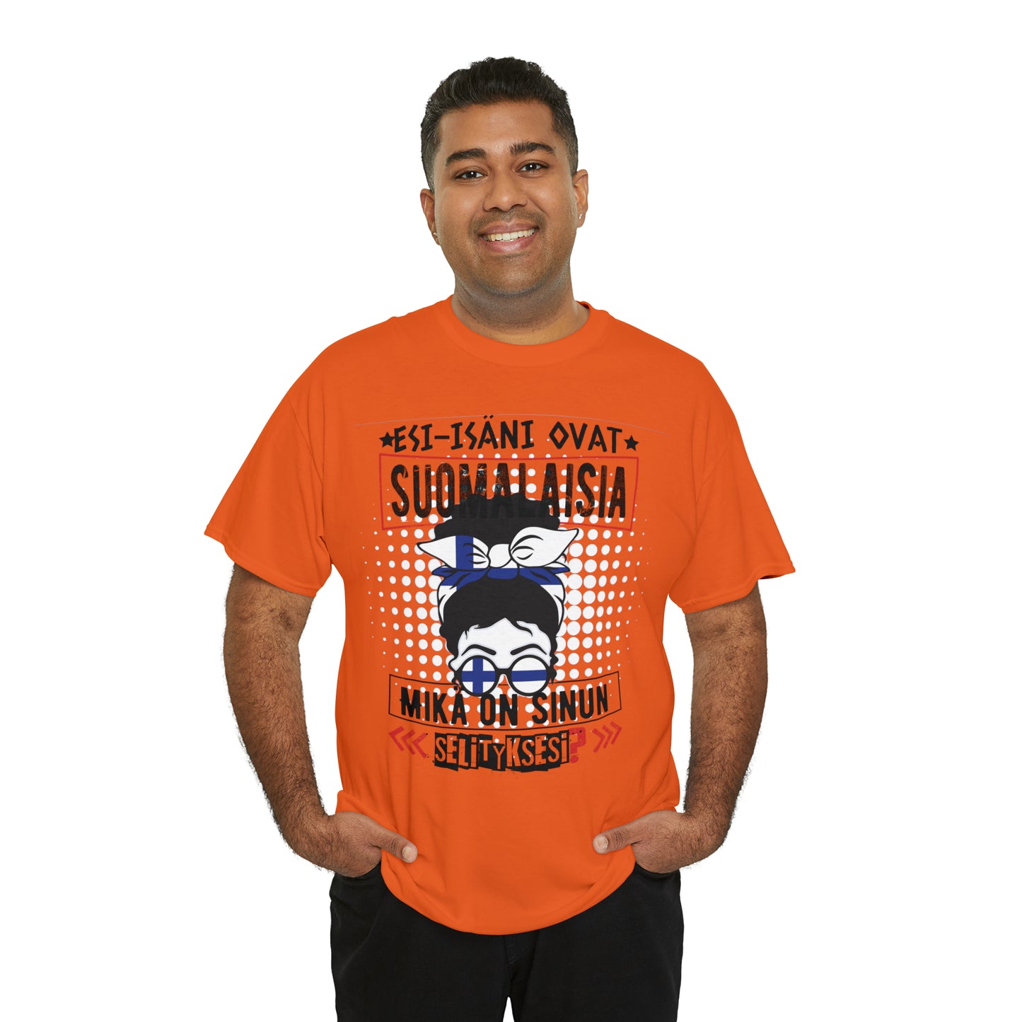 Unisex paksu puuvillainen t-paita - esi-isäni ovat suomalaisia
