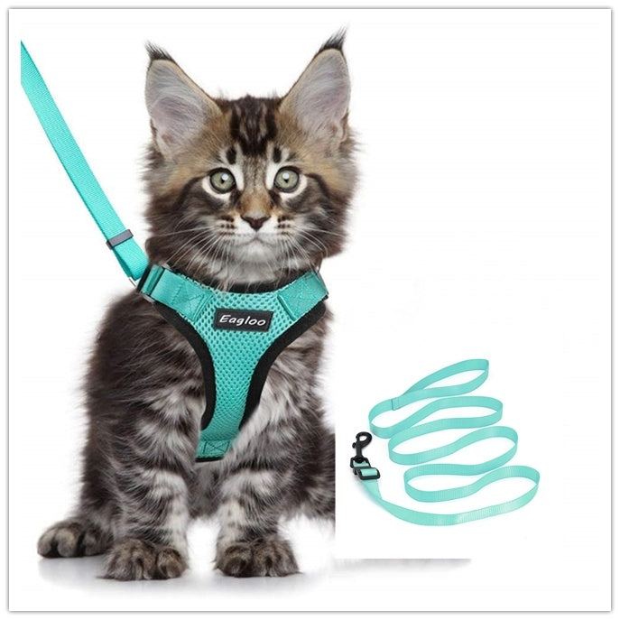 Escape Proof Cat Vest Harness ja auton turvavyöadapteri