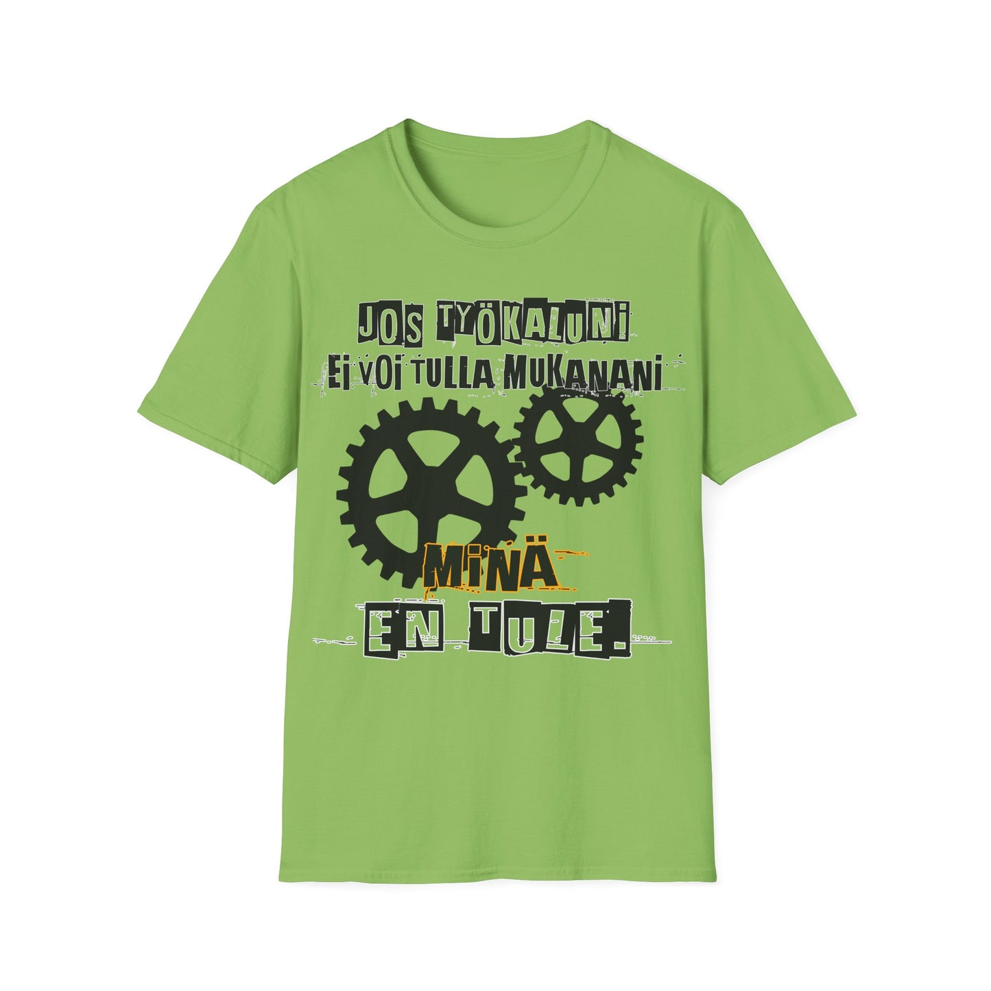 T-Paita - jos työkaluni ei voi tulla, minä en tule, hammasrattaat ja mekaniikka