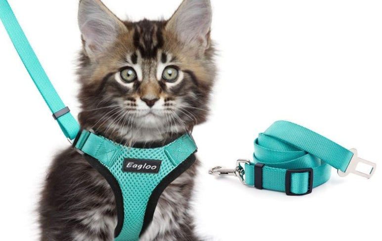 Escape Proof Cat Vest Harness ja auton turvavyöadapteri