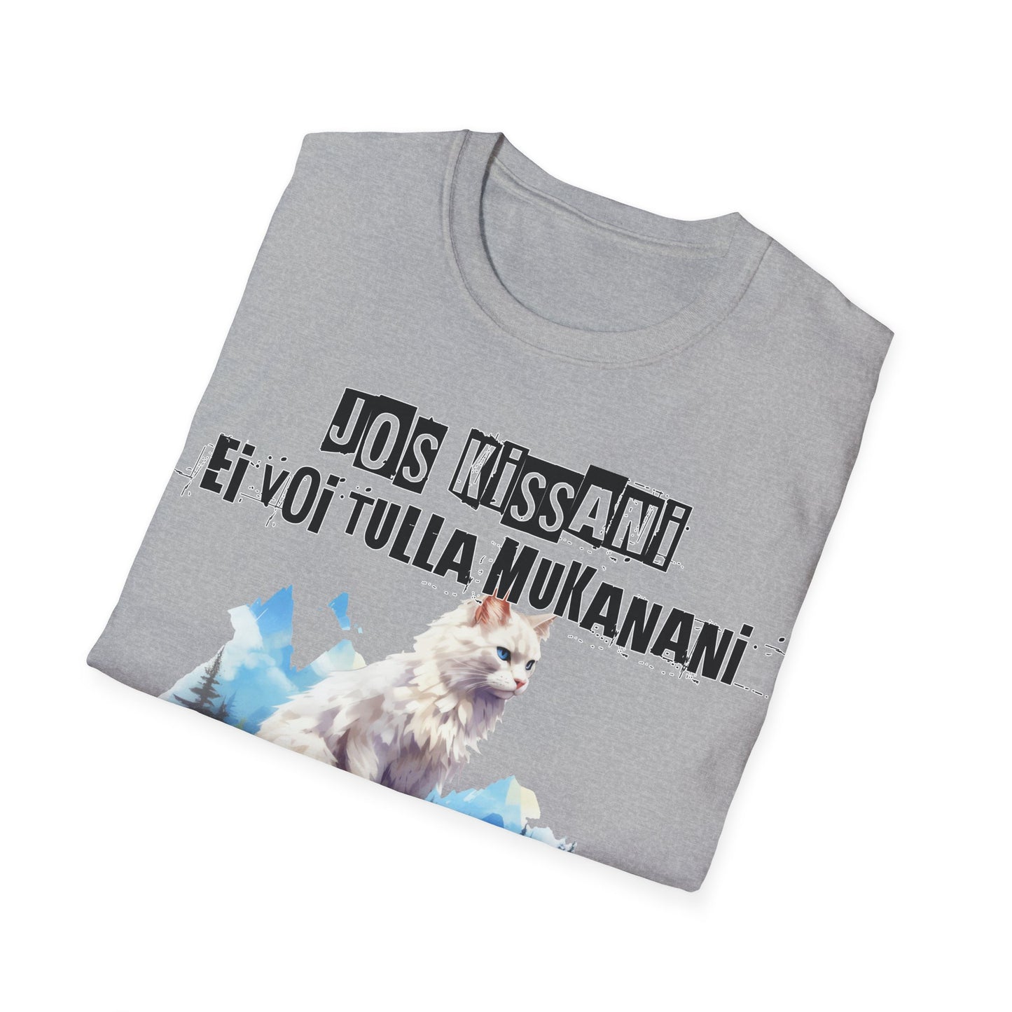 T-Paita -  jos kissani ei voi tulla, minä en tule, turkish angora