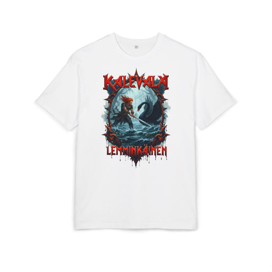 Kalevalan Lemminkäinen ja tuonelan musta joutsen rock-henkinen paita - Oversize T-paita