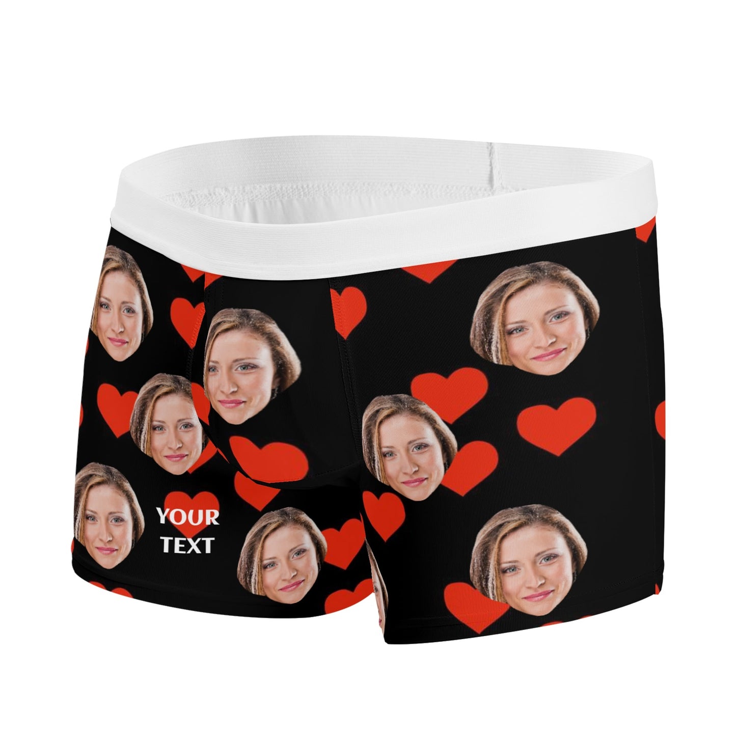 Miesten custom kalsarit - love kuvalla ja Tekstillä Koristellut Bokserit