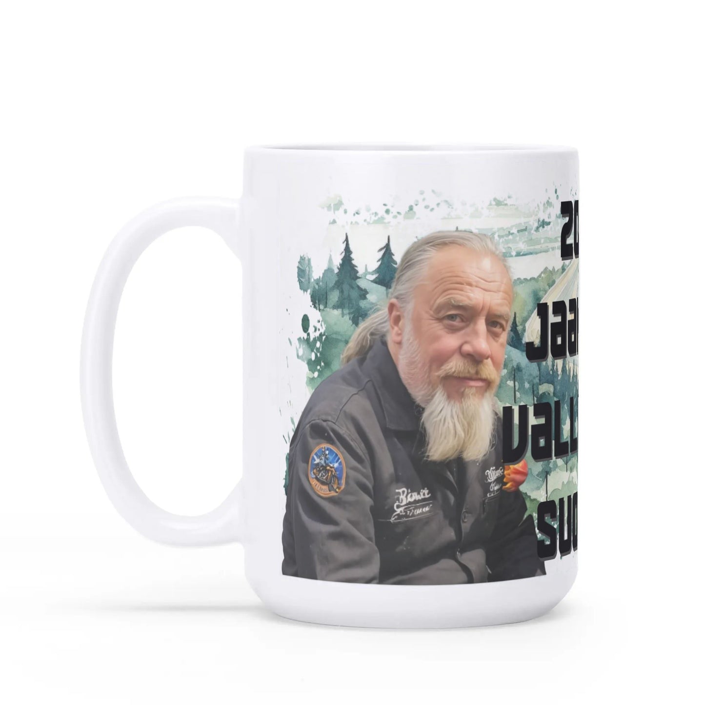 HELLLIVE muki from Lieto + motoristi ja vaikk mopon kuva sekä sun teksti