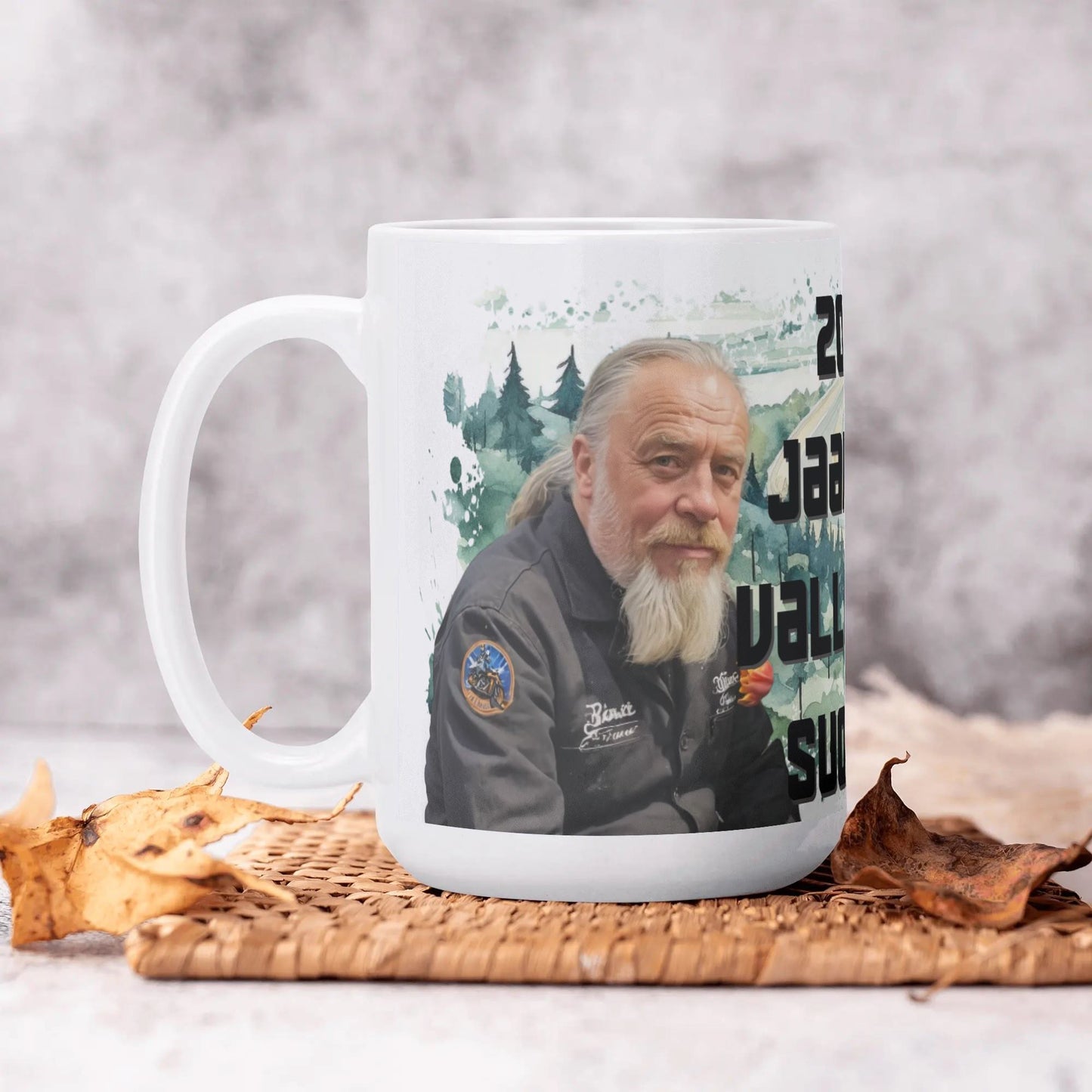 HELLLIVE muki from Lieto + motoristi ja vaikk mopon kuva sekä sun teksti