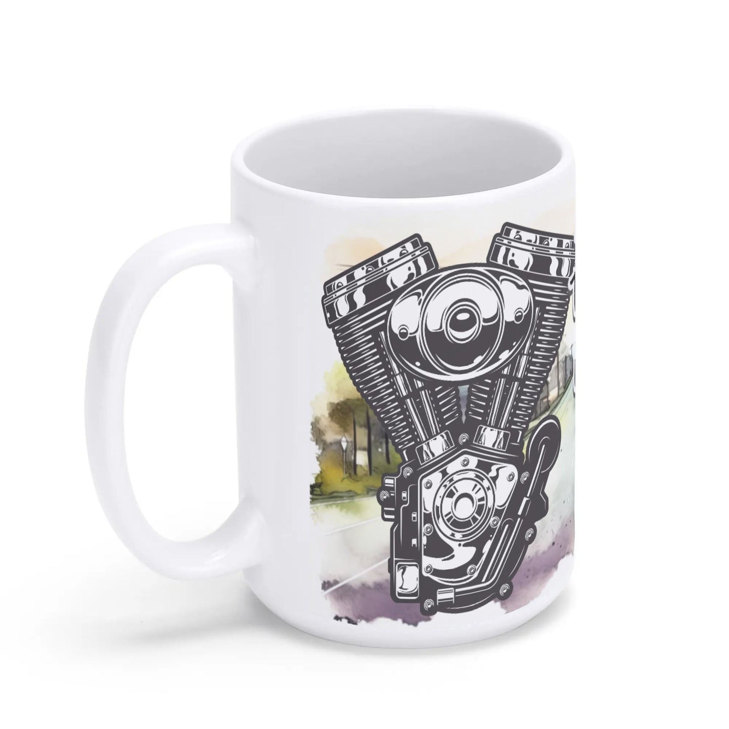 HELLLIVE muki from Lieto - kylätie + motoristi ja vaikk mopon kuva sekä sun teksti