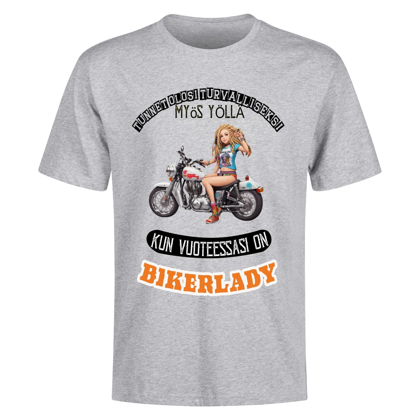 Muokkaa itse - Miesten puuvilla t-paita: printit ees ja takana kans