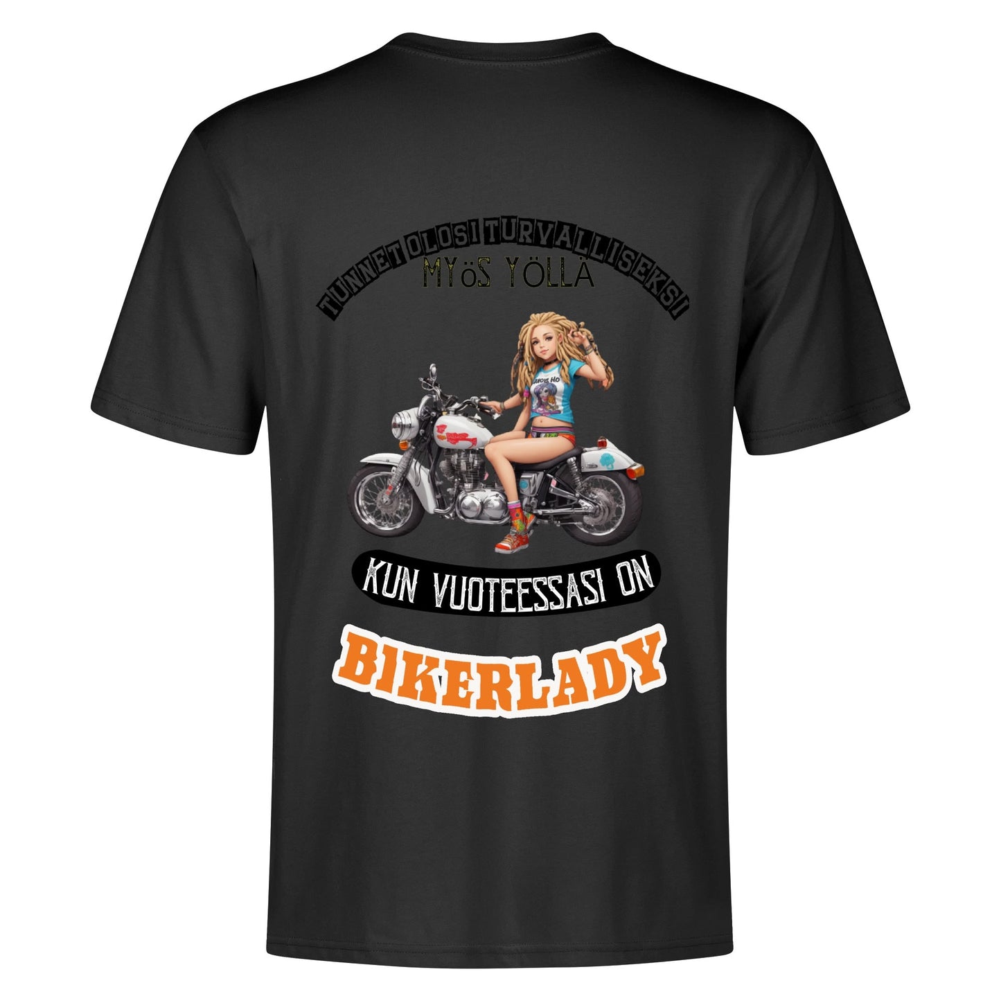 Muokkaa itse - Miesten puuvilla t-paita: printit ees ja takana kans