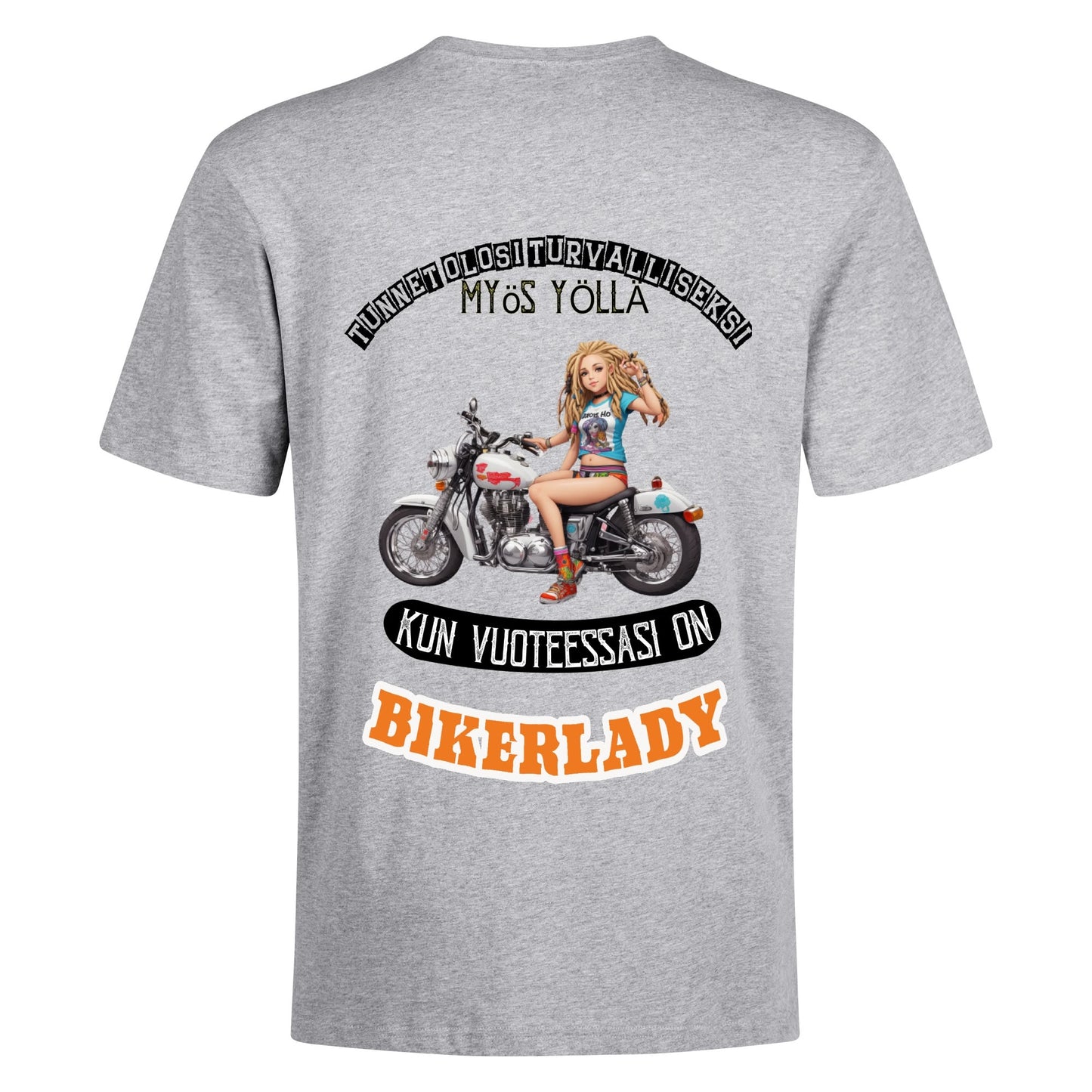 Muokkaa itse - Miesten puuvilla t-paita: printit ees ja takana kans