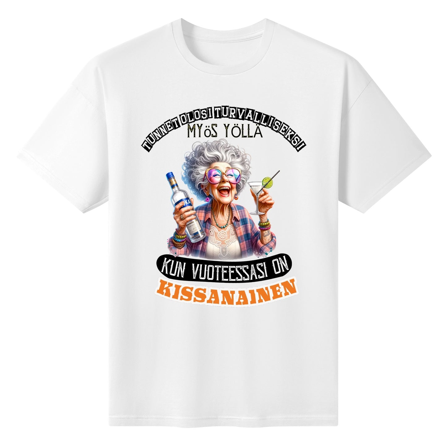 Muokkaa itse: kuva ja teksti – naisten puuvillapaita