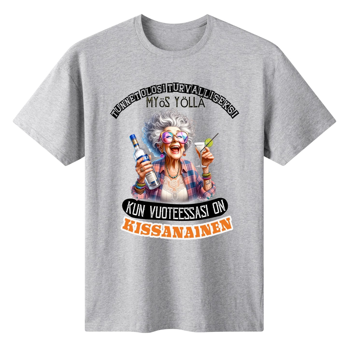 Muokkaa itse: kuva ja teksti – naisten puuvillapaita