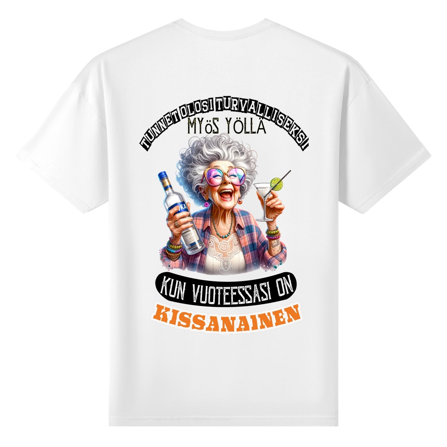 Muokkaa itse: kuva ja teksti – naisten puuvillapaita