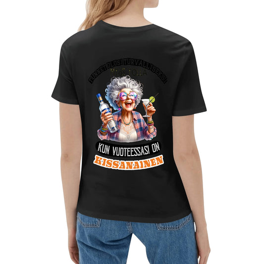 Muokkaa itse: kuva ja teksti – naisten puuvillapaita