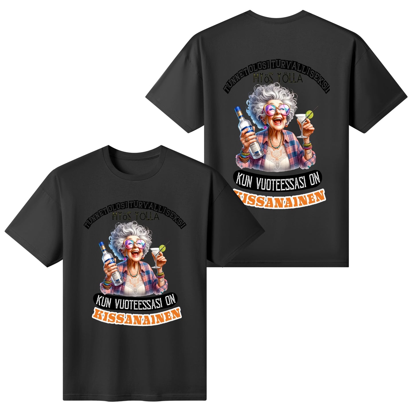 Muokkaa itse: kuva ja teksti – naisten puuvillapaita