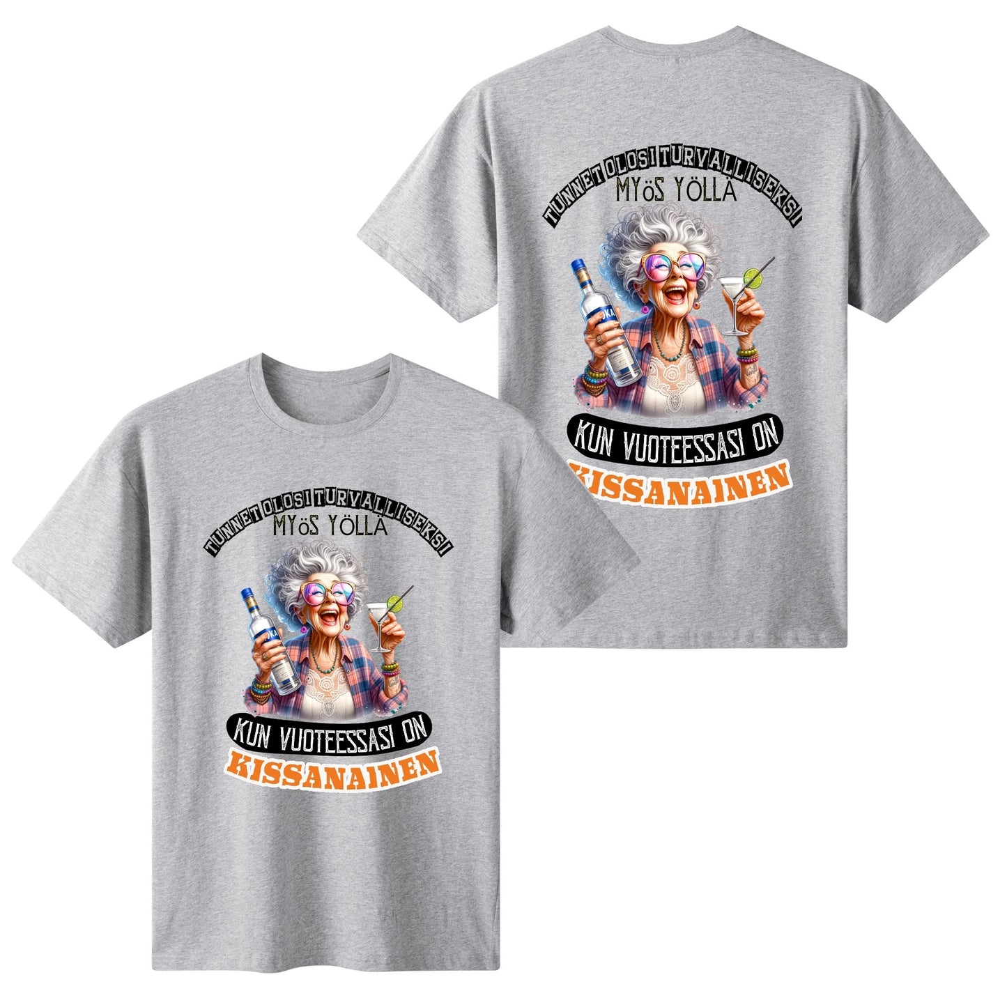 Muokkaa itse: kuva ja teksti – naisten puuvillapaita