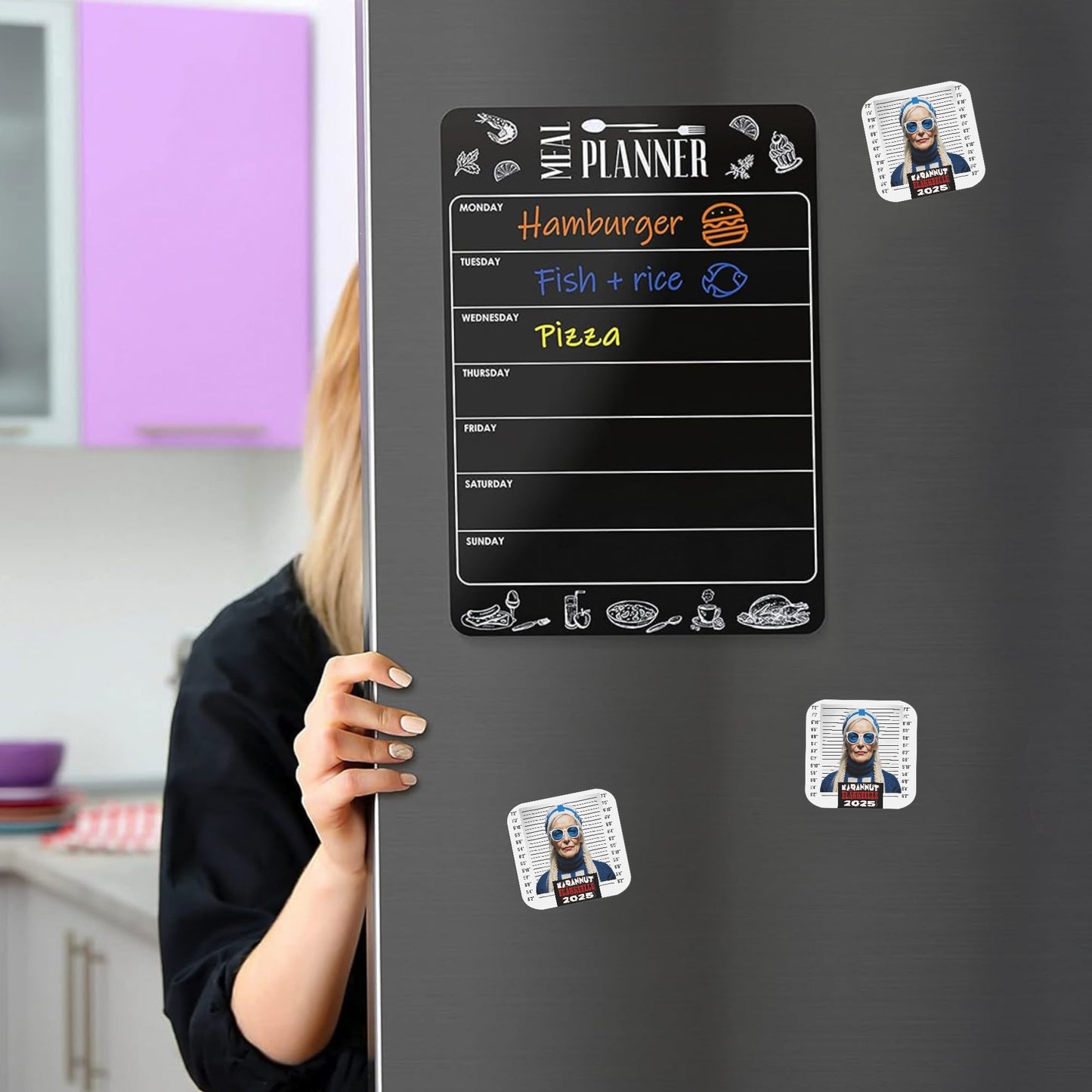 Personalized Magnetic Photos Gifts Fridge Stickers 4 Pcs