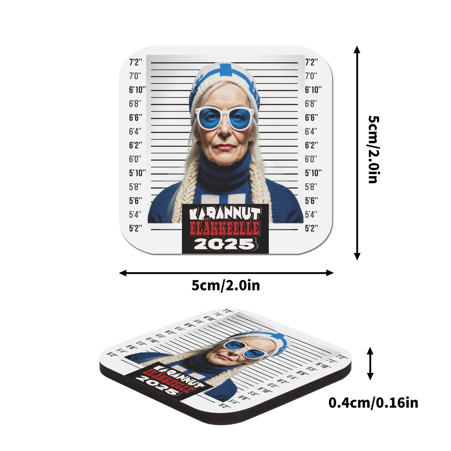 Personalized Magnetic Photos Gifts Fridge Stickers 4 Pcs