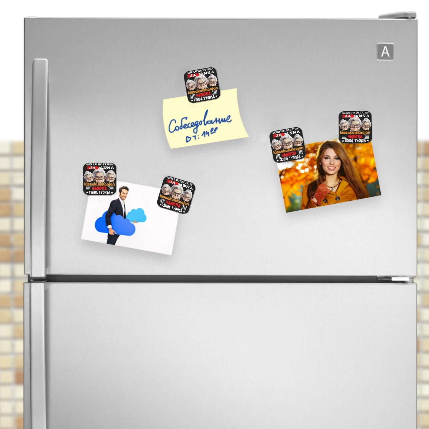 Tuunaa sun jääkaappi – kovaa muovia 4 kpl magneettikuvapaketti from lieto!