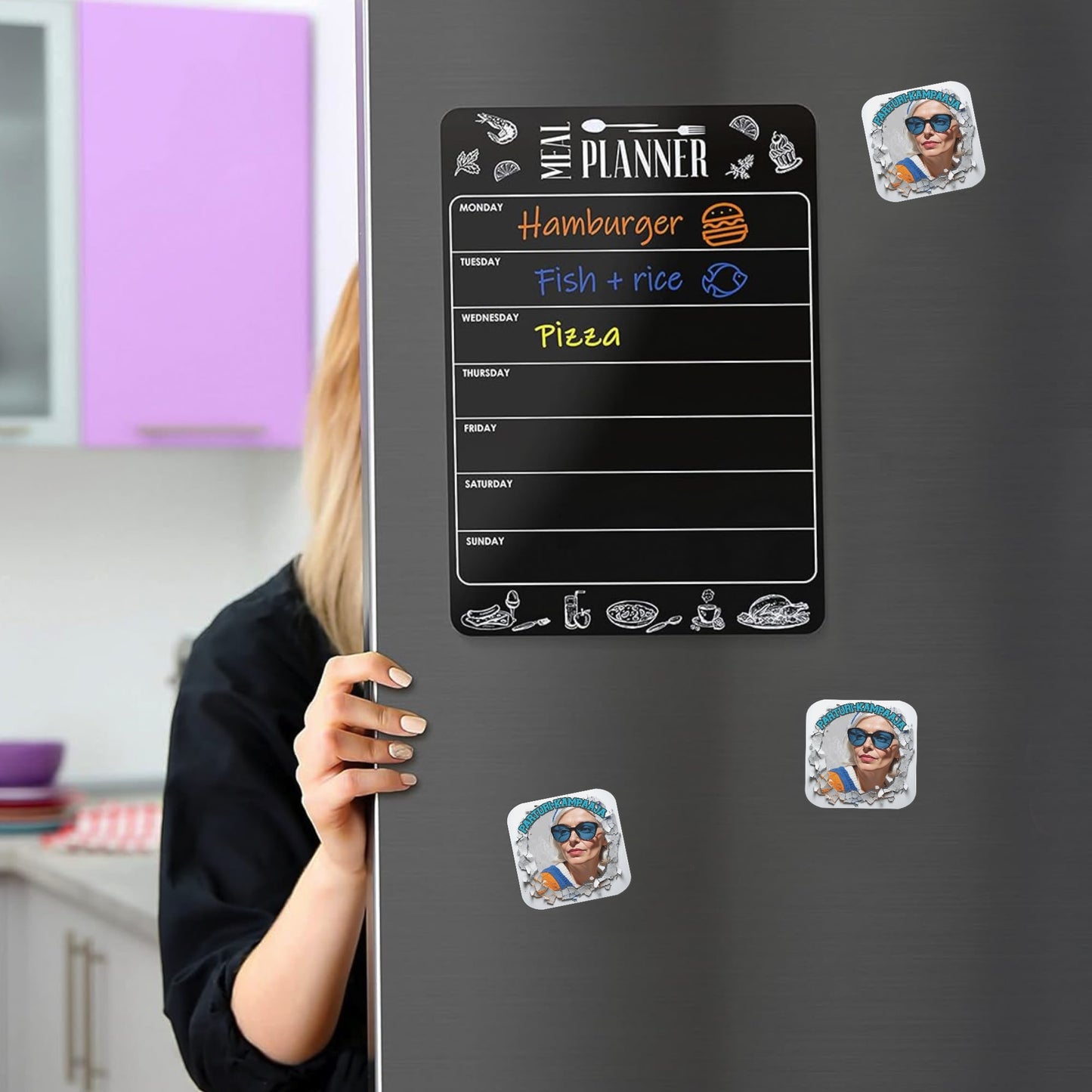 Tuunaa sun jääkaappi – Ny on kova; 4kpl magneettikuvapaketti!