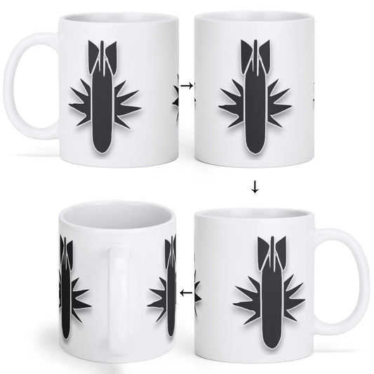 aselajit Apumekaanikko valkoinen keramiikka muki