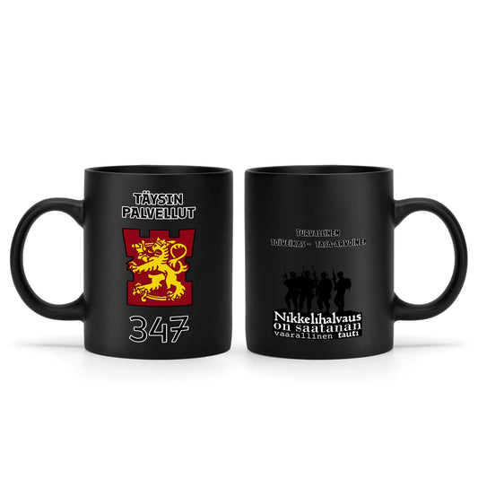 SUOMENLIPPU musta muki,  MILITARY suomi, muki,