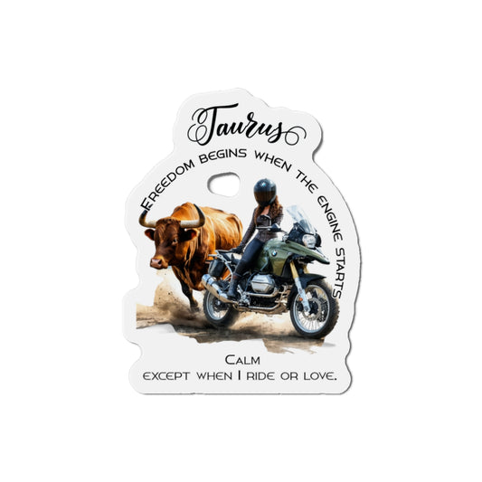 Zodiac Härkä jääkaappimagneetti, muotoon leikattu - Motoristi