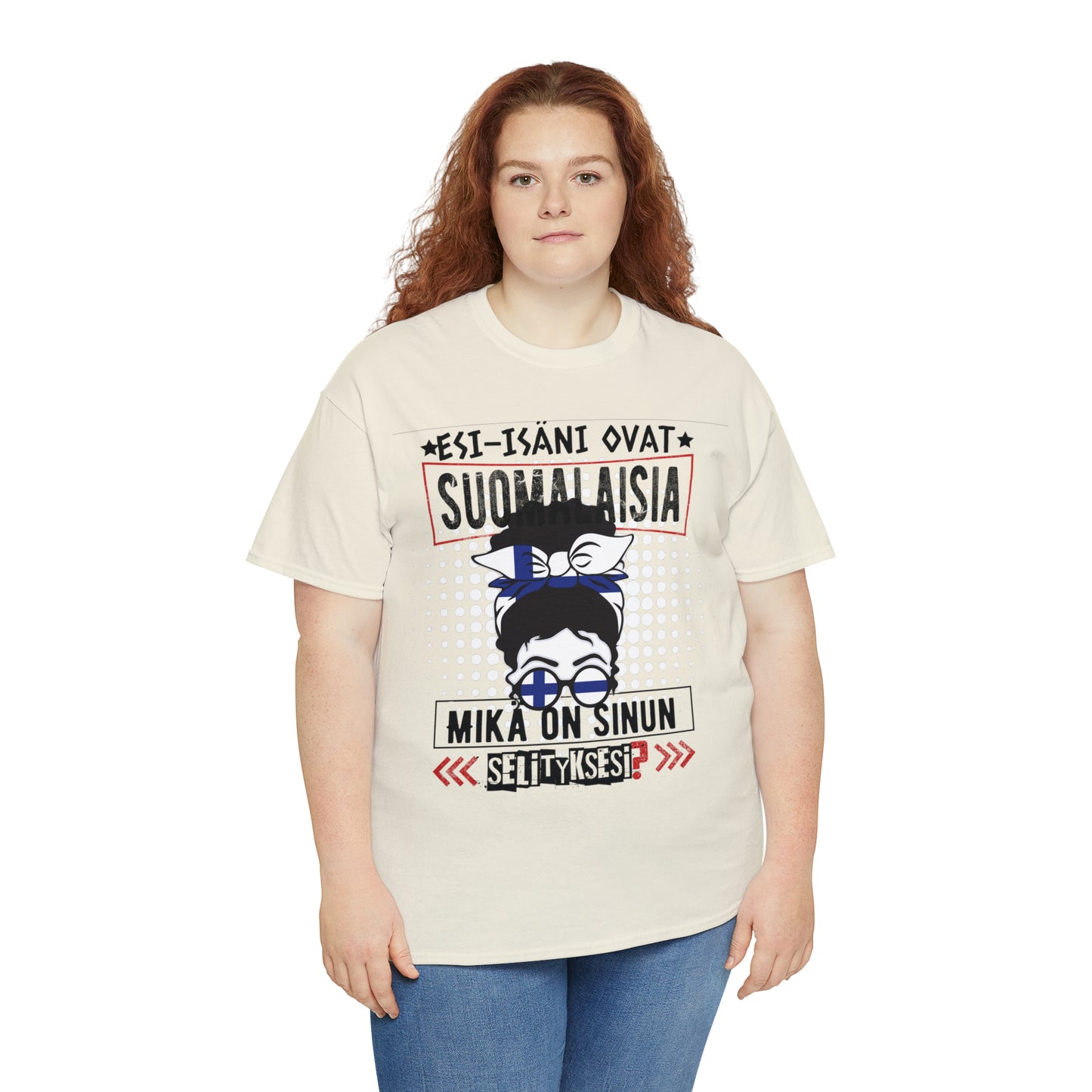 Unisex paksu puuvillainen t-paita - esi-isäni ovat suomalaisia