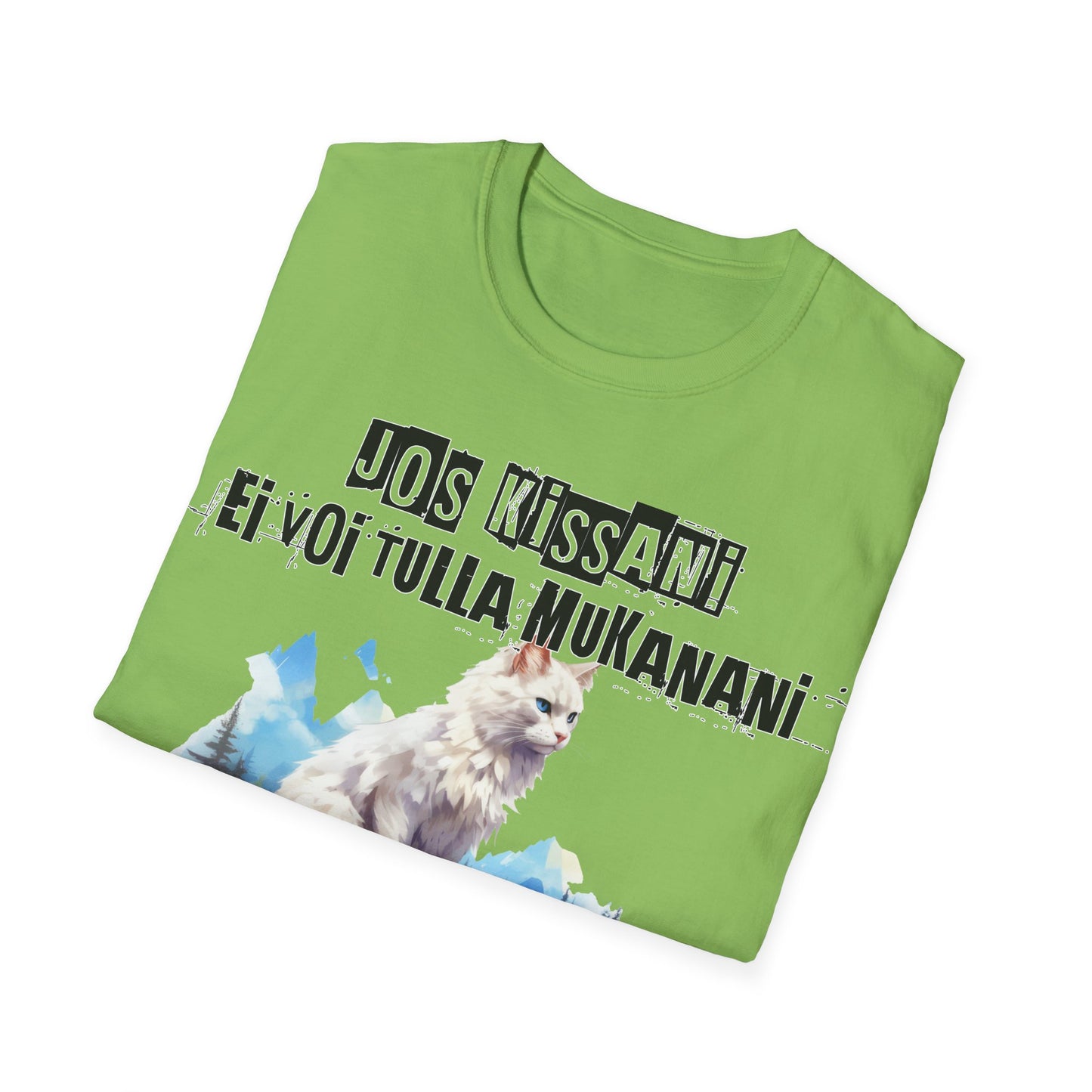 T-Paita -  jos kissani ei voi tulla, minä en tule, turkish angora