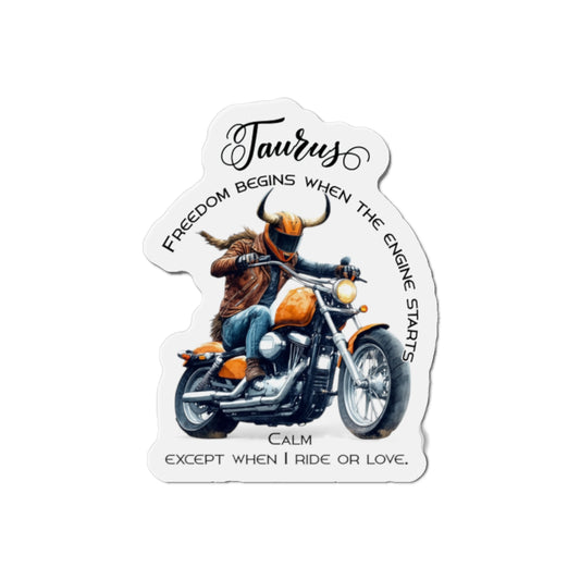 Zodiac Härkä jääkaappimagneetti, muotoon leikattu - Motoristi