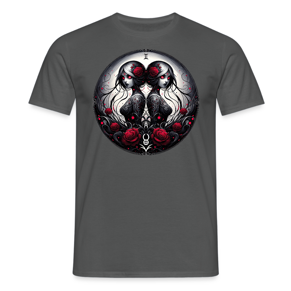 gemini kaksoset Miesten t-paita - hiilenharmaa