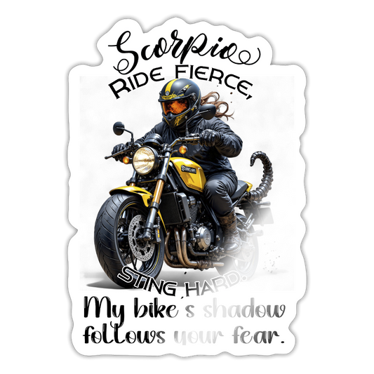 Ride fierce skorpioni – biker editioni - Tarra - valkoinen kiiltävä