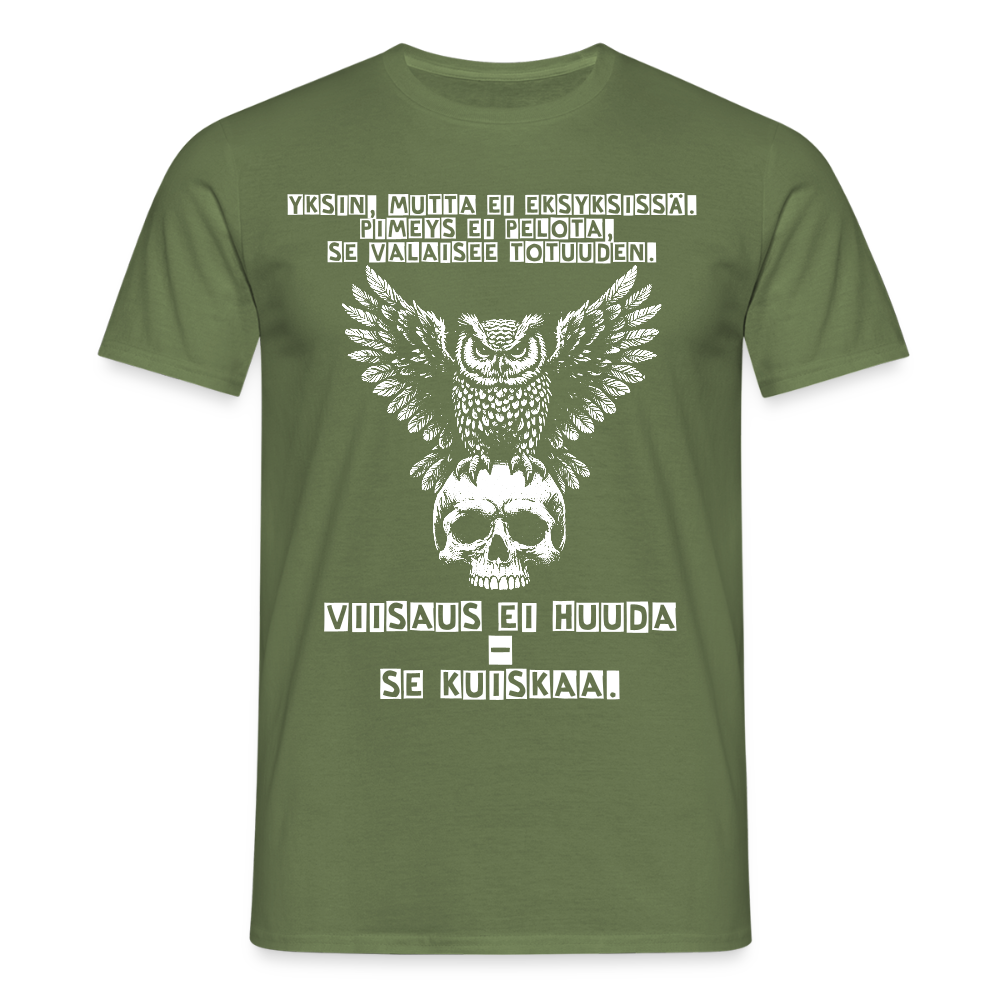 Miesten t-paita - huuhkaja - armeijanvihreä