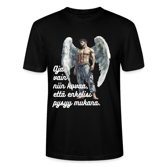 Stanley/Stella CRAFTER unisex t-paita suojelusenkeli - musta