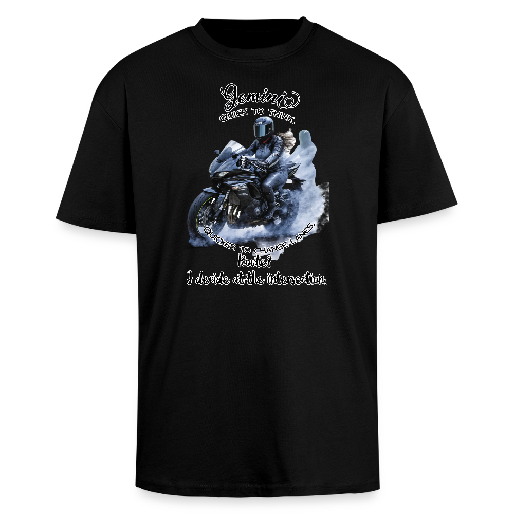 Kaksoset & Kaasukahva - Paksu Oversized T-paita - musta