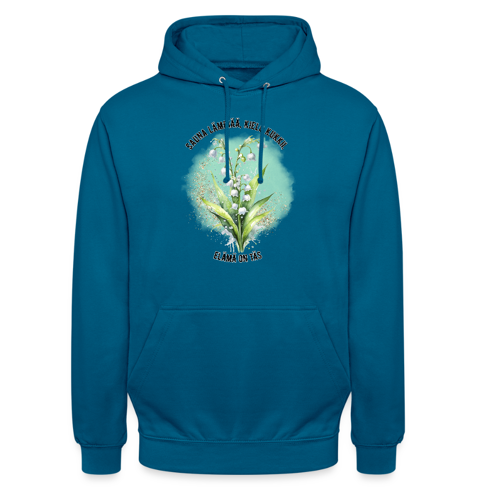 Huppari ”unisex” sauna lämpiää, kielo kukkii - elämä on täs - meren sininen